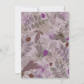 Invitation Gris et violet Floral Deux Anniversaires Invitatio (Dos)