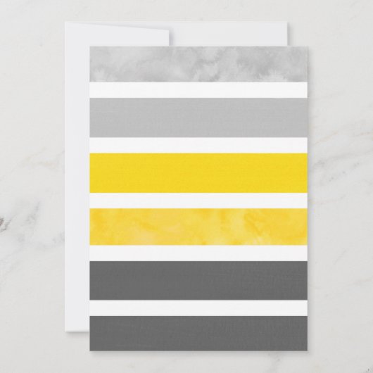 Invitation Gris Jaune Blancs (Dos)