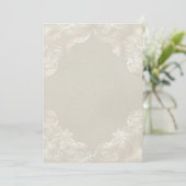 Invitation Gris jaune vintage doré blanc vierge (Debout devant)