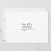 Invitation Gris lavande blanc Floral Tourbillons Post Mariage (Dos)