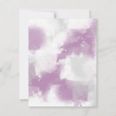 Invitation Gris mauve doux et blanc Abstrait brosse (Dos)