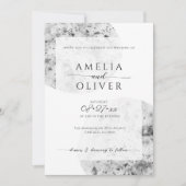 Invitation gris minimaliste | MARIAGE (Devant)