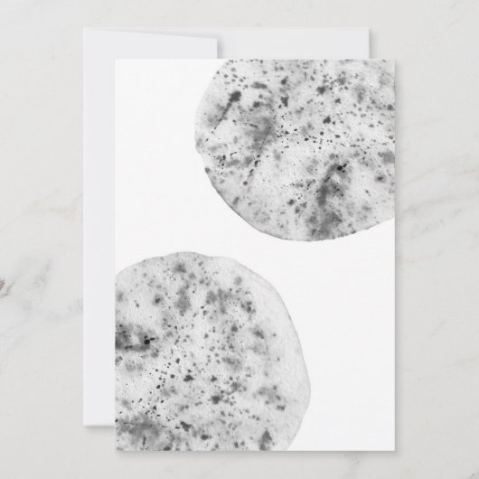 Invitation gris minimaliste | MARIAGE (Dos)