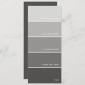 Invitation Gris Paint Swatch Nouvelle adresse (Devant / Derrière)