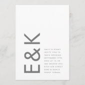 Invitation Gris Premium Ultimate Moderne Monogramme Bold Amus (Devant)