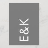 Invitation Gris Premium Ultimate Moderne Monogramme Mariage a (Dos)