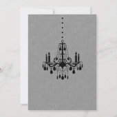 Invitation Gris Restaurant Grand Ouverture avec lustre (Dos)