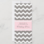 Invitation Gris rose Chevron Mariage Vow Renouvellement Invit (Devant)