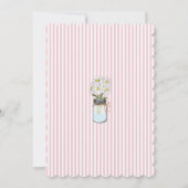 Invitation Gris roses avec fleurs dans le Baby shower Mason J (Dos)