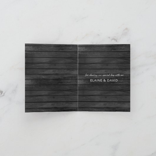 Invitation Gris rustique Grange Bois Pays Fleurs de soleil Me (Intérieur)