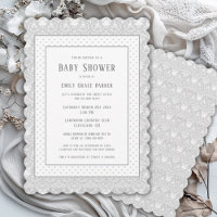 Gris Shabby Chic Vintage bébé fille douche