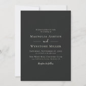 Invitation Gris urbain moderne tout en un Mariage (Devant)