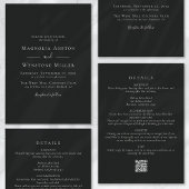 Invitation Gris urbain moderne tout en un Mariage