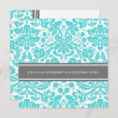 Invitation grise de renouvellement de voeu de (Devant / Derrière)