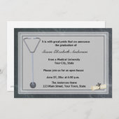 Invitation grise d'obtention du diplôme de (Devant / Derrière)