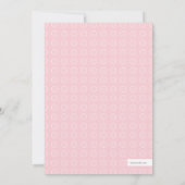 Invitation grise douce de baby shower du rose | de (Dos)