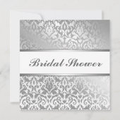 invitation grise et jaune de Fête de la mariée (Dos)