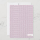 Invitation grise lilas douce de baby shower de pot (Dos)