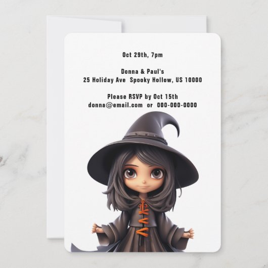 INVITATION GROG YED WITCH HALLOWEEN PARTY (Dos)