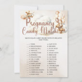 Invitation GROGNANCY CANDY MATCH Baby shower Jeu mignon Ours (Devant)