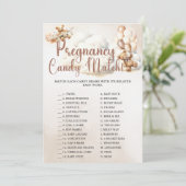 Invitation GROGNANCY CANDY MATCH Baby shower Jeu mignon Ours (Debout devant)