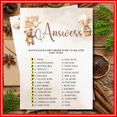 Invitation GROGNANCY CANDY MATCH Baby shower Jeu mignon Ours