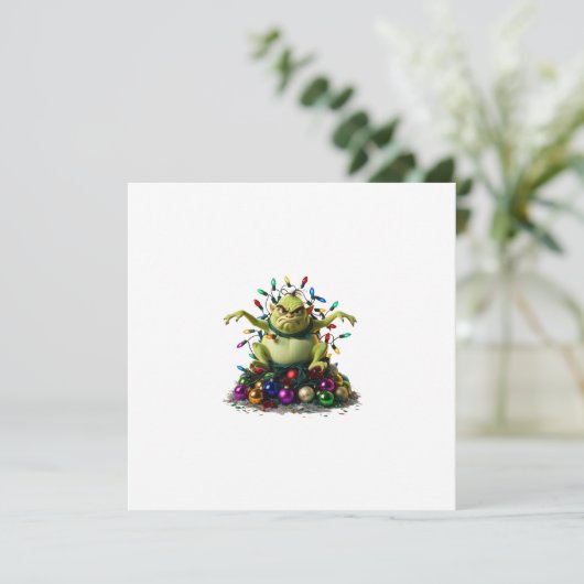 Invitation grognon vert (Debout devant)