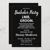 Invitation Groom Bachelor Party (Devant / Derrière)