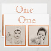 Invitation Groom de mariée âge personnalisé Rose d'or Numéro (Devant / Derrière)