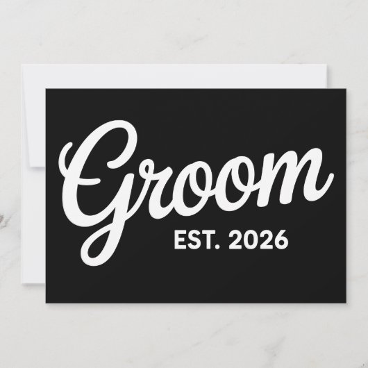 Invitation Groom Est 2026 Matching Getting Ready Wedding (Devant)