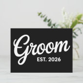 Invitation Groom Est 2026 Matching Getting Ready Wedding (Debout devant)