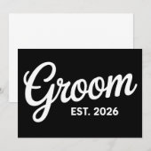 Invitation Groom Est 2026 Matching Getting Ready Wedding (Devant / Derrière)