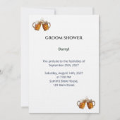 Invitation Groom Shower - Thème Bière Artisanale (Devant)