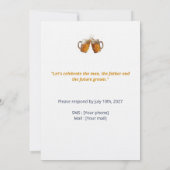Invitation Groom Shower - Thème Bière Artisanale (Dos)
