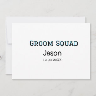 Invitation Groom Squad groomsman bachelorparty ajouter le nom