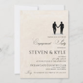 Invitation Grooms Bonne Partie d'Engagement (Devant)