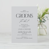Invitation Grooms Wedding shower de typographie moderne (Debout devant)