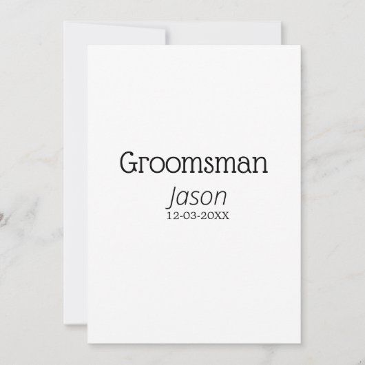 Invitation groomsman bachelorette party ajouter nom moderne s (Devant)