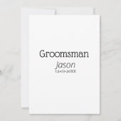 Invitation groomsman bachelorette party ajouter nom moderne s (Dos)