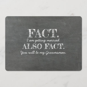 Invitation GROOMSMAN MEILLEUR HOMME Drôle Proposition