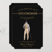 Invitation Groomsman vintage (Devant / Derrière)
