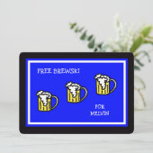 Invitation Groomsmen Blue avec Brewski (Debout devant)
