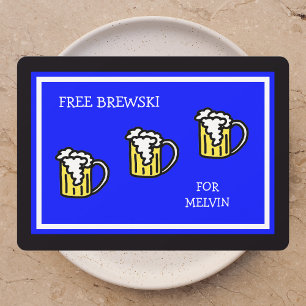 Invitation Groomsmen Blue avec Brewski