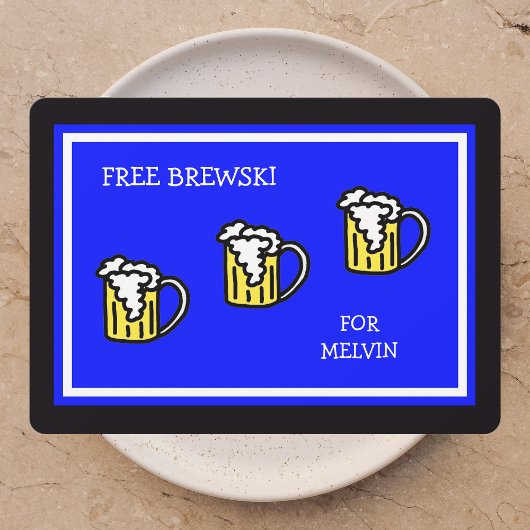 Invitation Groomsmen Blue avec Brewski