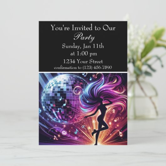 Invitation Groove & Glow : Ambiance Soirée Dansante (Debout devant)