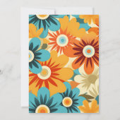 Invitation Groovy Boho Rétro Fleurs Mariage Shower (Dos)