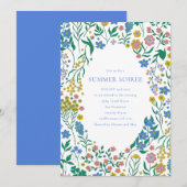Invitation Groovy Boho Wildflower Caprice Soirée d'Été (Devant / Derrière)