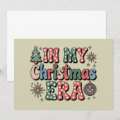 Invitation Groovy Dans Mon Ère De Noël Drôle Professeur (Devant / Derrière)