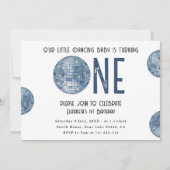 Invitation Groovy Disco Dancing Baby First Birthday (Devant)