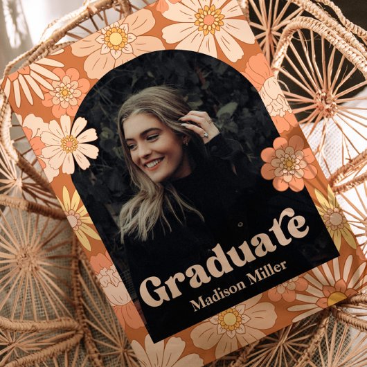 Invitation Groovy Graduation Announcement